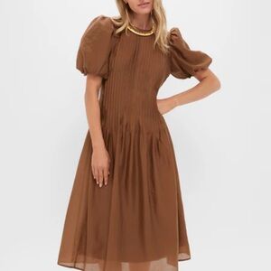 Tuckernuck Hyacinth House Toffee Nut Taffeta Mere Dress XS